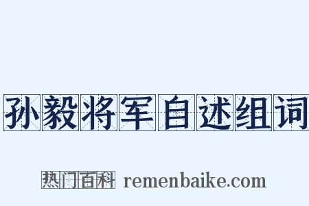 孙毅将军自述组词是什么意思的图片